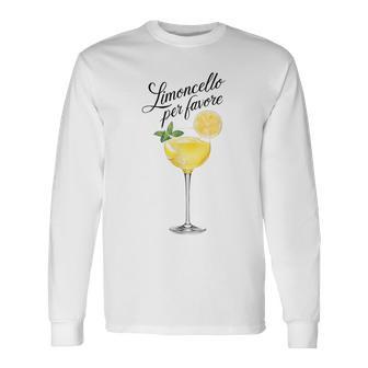 Limoncello Per Favore Italy Italian Lemon Gray Langarmshirts - Geschenkecke