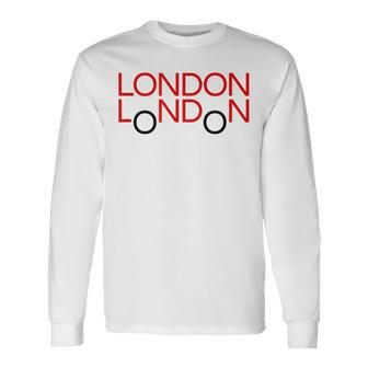 LONDON T-Shirt Red Double-Decker Bus Britain Souvenir Long Sleeve T-Shirt - Monsterry UK