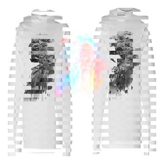 Loro Pájaro Colorido Arte Animal Pájaro Motivo Loro Camiseta de manga larga - Regaloses