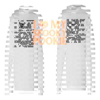 I Love My Spooky Pookie Couples Costume For Halloween Long Sleeve T-Shirt - Seseable