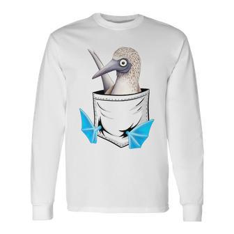 Lustiger Meeres-Vogel Blaufußtölpel In Der Tasche Langarmshirts - Geschenkecke