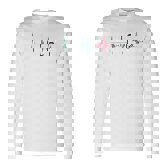 Mexico Heart Mexico Flag Heartbeat Ekg Pulse Mexican Roots Long Sleeve T-Shirt - Seseable