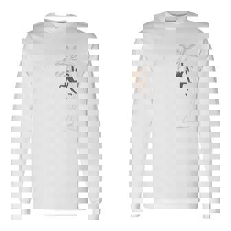 Monkey In A Palm Tree Looking At A Crescent Moon Sc Flag Long Sleeve T-Shirt | Mazezy