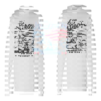 Mount Rushmore South Dakota Souvenir Usa Flag Mt Rushmore Long Sleeve T-Shirt - Thegiftio