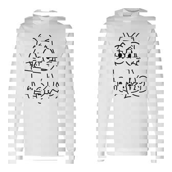Nerdy Cat Cute Graphic For Cat And Kitten Lovers Long Sleeve T-Shirt - Monsterry