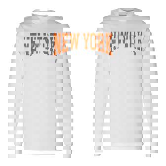 New York City Text Long Sleeve T-Shirt - Thegiftio UK