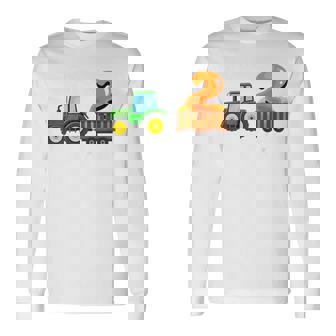 Niños Tractor Ya Tengo 2 Años Cumpleaños En La Granja Camiseta de manga larga - Regaloses