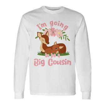 Niñosoy A Ser Un Gran Primo Cervatillo Ascendido A Primo Grande Camiseta de manga larga - Regaloses
