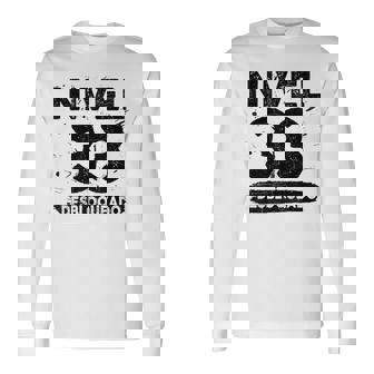 Nivel 33 Desbloqueado 33 Aniversario De Boda 33 Años Camiseta de manga larga - Regaloses