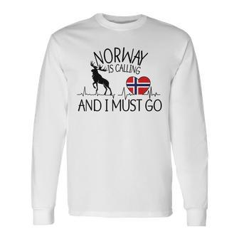 Norwegian Norwegian Ruft Und Ich Muss Los Gray Langarmshirts - Geschenkecke