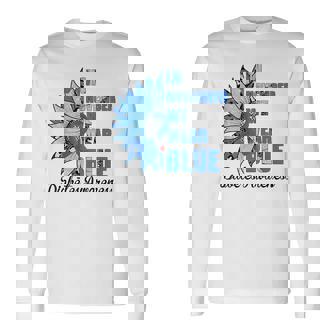 In November We Wear Blue Diabetes Awareness Blue Ribbon Long Sleeve T-Shirt - Monsterry