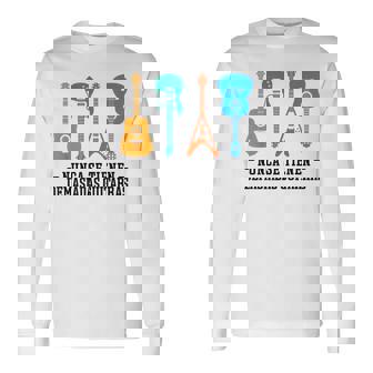 Nunca Se Tienen Demasiadas Guitarras Músico De Rock Músico Camiseta de manga larga - Regaloses
