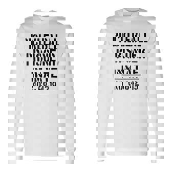 Pickleball Halloween Costume Prisoner Jail Inmate Long Sleeve T-Shirt | Mazezy