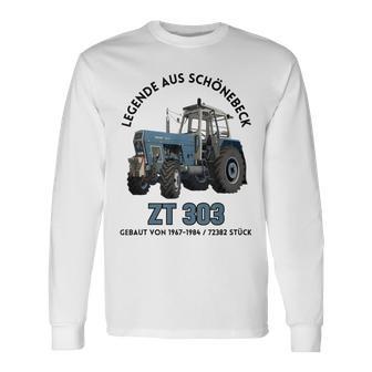 Progress Zt 303 Tractor Legend From Schönebeck Gray Langarmshirts - Geschenkecke