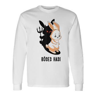 Rabbit Angel Rabbit Devil Angel Devil Evil Hasi Langarmshirts - Geschenkecke