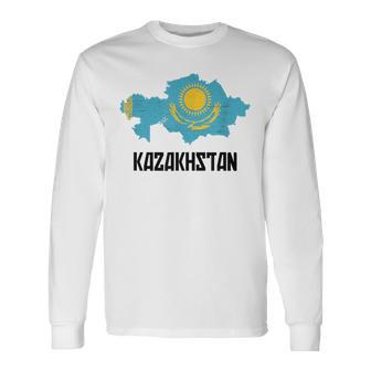 Republic Of Kazakhstan Flag Langarmshirts - Geschenkecke