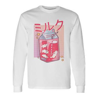 Retro 90S Soft Grunge Japanese Kawaii Strawberry Milk Langarmshirts - Geschenkecke