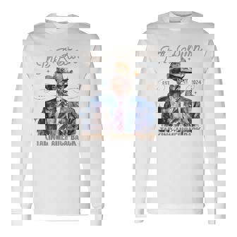 The Return Western Cowboy Trump 2024 Taking America Back Long Sleeve T-Shirt - Monsterry