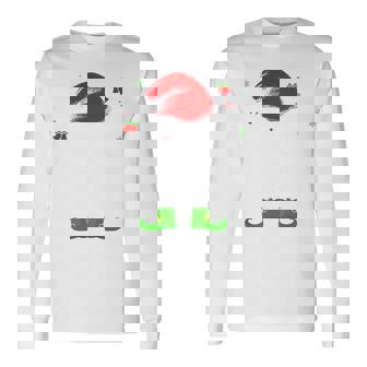 Santa Hat Granny Claus Elf Ugly Christmas Sweater Long Sleeve T-Shirt - Thegiftio UK