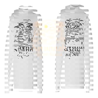 Savannah River Street Georgia Souvenir Long Sleeve T-Shirt - Thegiftio UK
