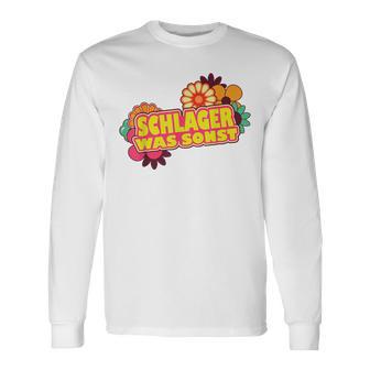 Schlager Was Sonst Schlager Outfit Party Gray S Langarmshirts - Geschenkecke