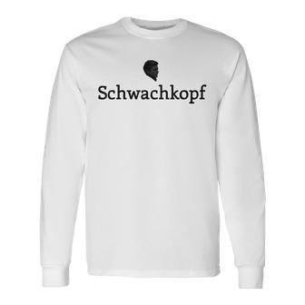 Schwach­Kopf Meme Robert Habeck Political Meme Gray Langarmshirts - Geschenkecke