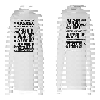 Security Inmate Jail Halloween Costume Party Fun Long Sleeve T-Shirt - Seseable