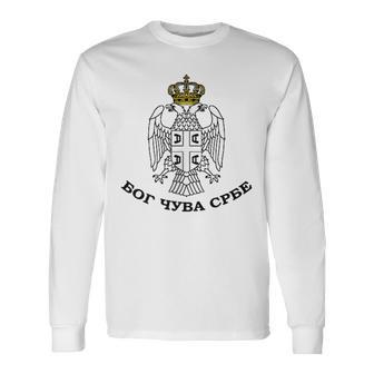 Serbian Eagle Moor Cuva Srbe Srbija Serbia Srpska Cetnik Blue Langarmshirts - Geschenkecke