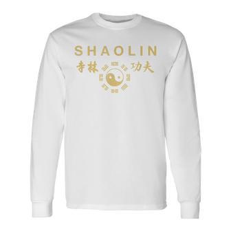 Shaolin Kung Fu Martial Arts Workout Langarmshirts - Seseable