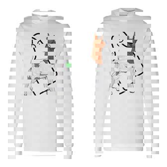 Show Market Wether Boer Goat Four Leaf Clover And Eartag Long Sleeve T-Shirt - Monsterry