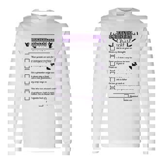 Stag Do Dares Checklist Bachelor Party & Stag Weekend Long Sleeve T-Shirt - Thegiftio UK