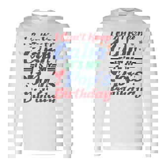 Stars Hearts Happy I Can’T Keep Calm It's My Pop's Birthday Long Sleeve T-Shirt - Seseable