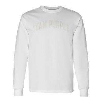 Summer Camp Color Team Purple Winners Wear Event War Game Long Sleeve T-Shirt - Monsterry AU