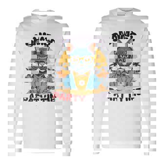 Summer Party' Time Retro Beach Cat Tropical Apparel Maglietta a maniche lunghe - Novitaregali