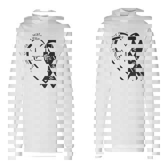 Support Sarcoma Cancer Awareness Heart Yellow Ribbon Family Long Sleeve T-Shirt - Thegiftio UK