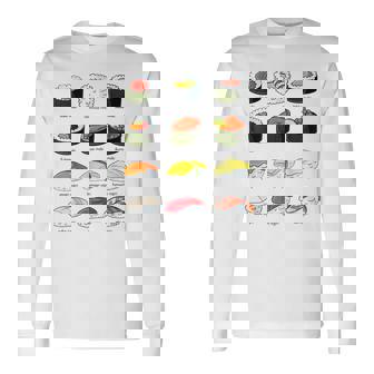 Sushi Costume Sushi Kit Types Of Sushi Long Sleeve T-Shirt - Thegiftio