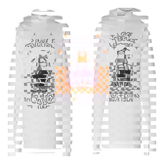 Tackle Football Halloween Spooky Sports Boys Kid Long Sleeve T-Shirt | Mazezy