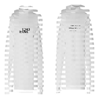 Techno Religion Cruz Blanca Regalo Techno Sin Mangas Camiseta de manga larga - Regaloses