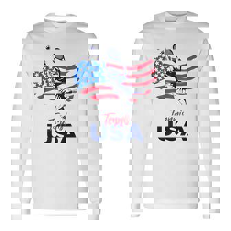 Tennis In The Usa Support The Team Usa Plays Tennis Long Sleeve T-Shirt - Monsterry