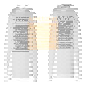 Thanksgiving Christmas Appetizers Nutrition Facts Long Sleeve T-Shirt - Monsterry