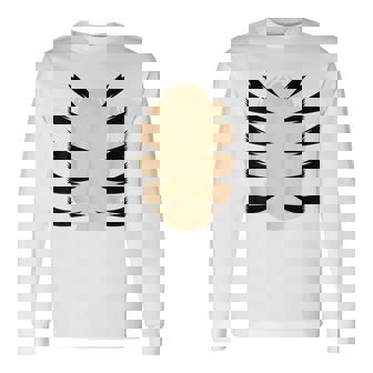 Tiger Stripes Diy Halloween Costume Tiger Belly Orange Tiger Long Sleeve T-Shirt | Mazezy