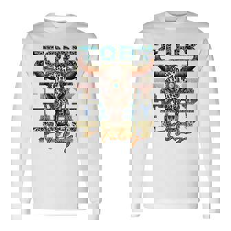 Toby Distressed Name Pride Toby Bull-Skull And Leopard 80S Long Sleeve T-Shirt | Seseable UK