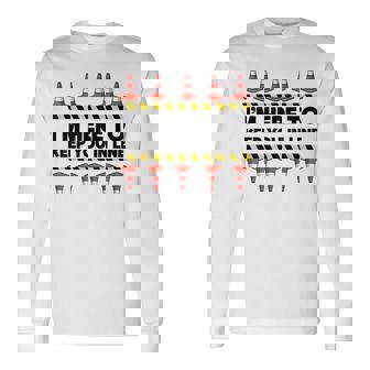 Traffic Cone Halloween I'm Here To Keep You In Line Long Sleeve T-Shirt - Thegiftio