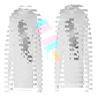 Transgender Pride Ice Cream Lgbt Trans Flag Trans Pride Long Sleeve T-Shirt - Thegiftio UK