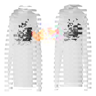 Turkey Moo Love Thanksgiving Appetizers Festive Humor Long Sleeve T-Shirt - Monsterry