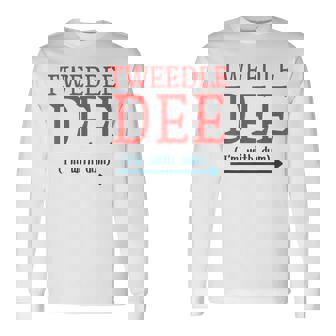 Tweedle Dee I'm With Dum Couple & Friends Lazy Costume Long Sleeve T-Shirt - Seseable