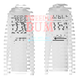 Tweedle Dum I'm With Dee Couple & Friends Lazy Costume Long Sleeve T-Shirt - Seseable