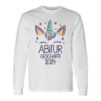 Unicorn Abitur Geschafft 2024 Langarmshirts - Geschenkecke