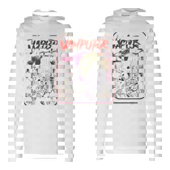 Vampurr Cat Halloween Long Sleeve T-Shirt - Seseable
