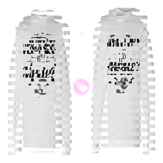 Veux-Tu Être Ma Marraine Cadeau Demande Annonce Marraine T-shirt à manches longues - Cadeauxyz